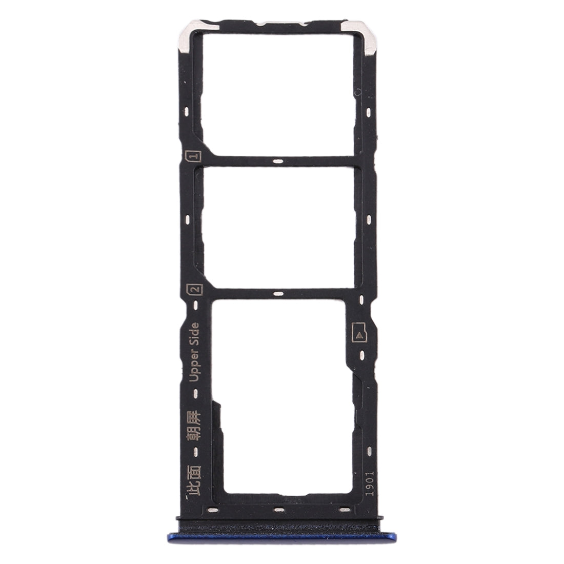 For Vivo U3x / U10 SIM Card Tray + SIM Card Tray + Micro SD Card Tray (Blue)