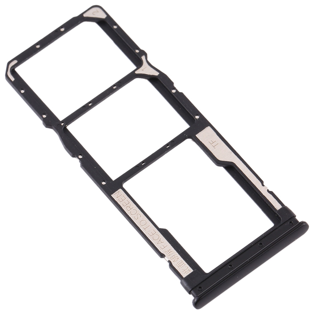 SIM Card Tray + SIM Card Tray + Micro SD Card Tray for Xiaomi Redmi Note 8 (Black)
