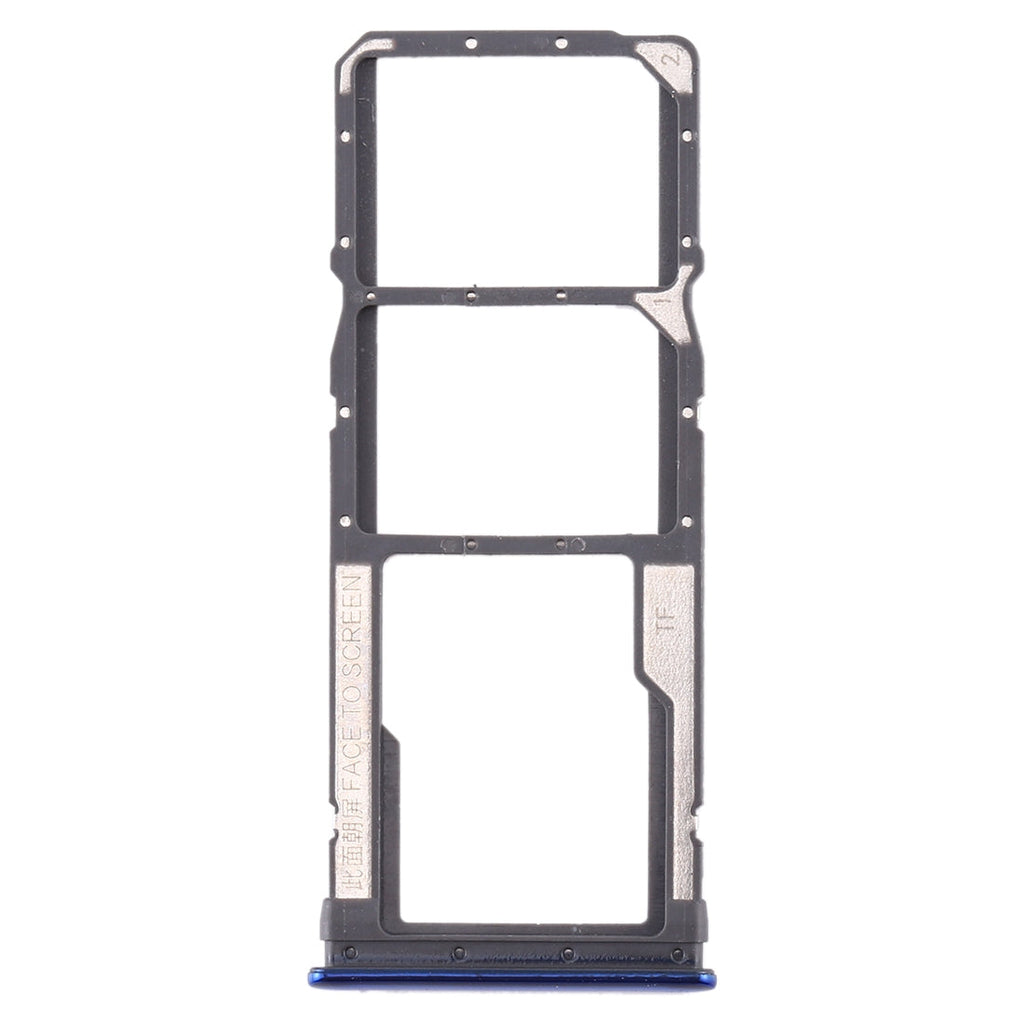 SIM Card Tray + SIM Card Tray + Micro SD Card Tray for Xiaomi Redmi Note 8 (Blue)