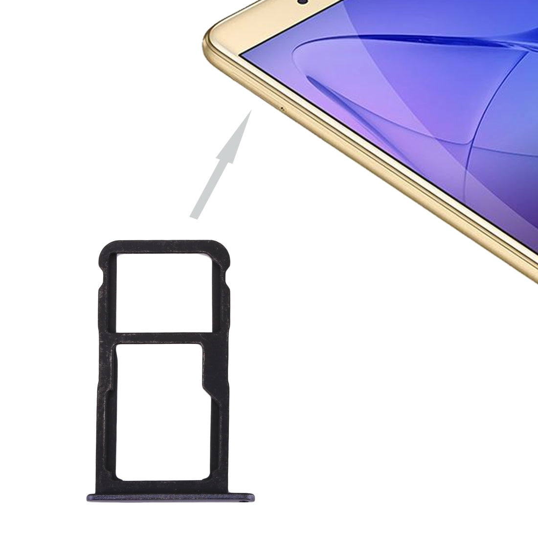 For Huawei Honor 8 Lite / P8 Lite 2017 SIM Card Tray & SIM / Micro SD Card Tray(Blue)