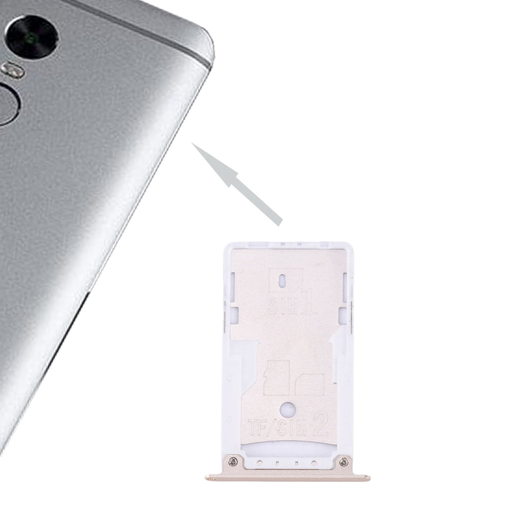 For Xiaomi Redmi Note 4X SIM & SIM / TF Card Tray(Gold)