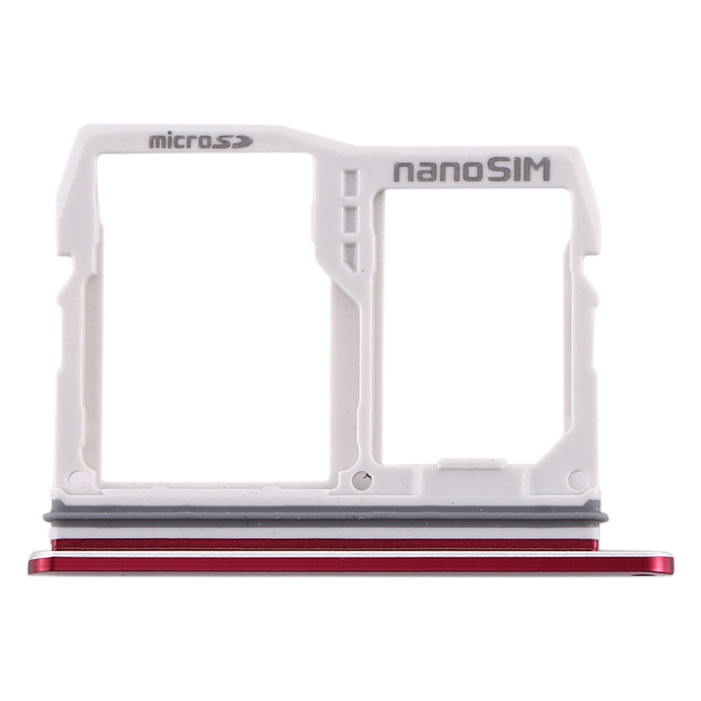SIM Card Tray + Micro SD Card Tray for LG V40 ThinQ (Red)
