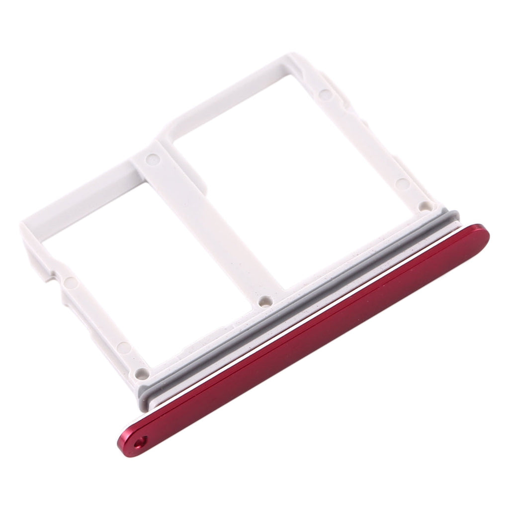 SIM Card Tray + Micro SD Card Tray for LG V40 ThinQ (Red)