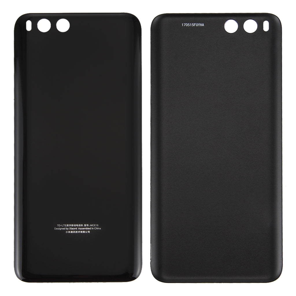 For Xiaomi Mi 6 Glass Battery Back Cover(Black)