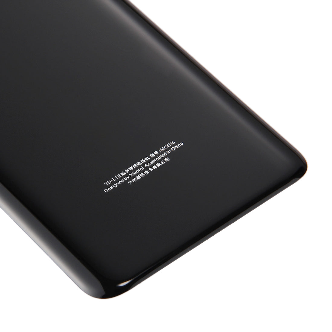 For Xiaomi Mi 6 Glass Battery Back Cover(Black)