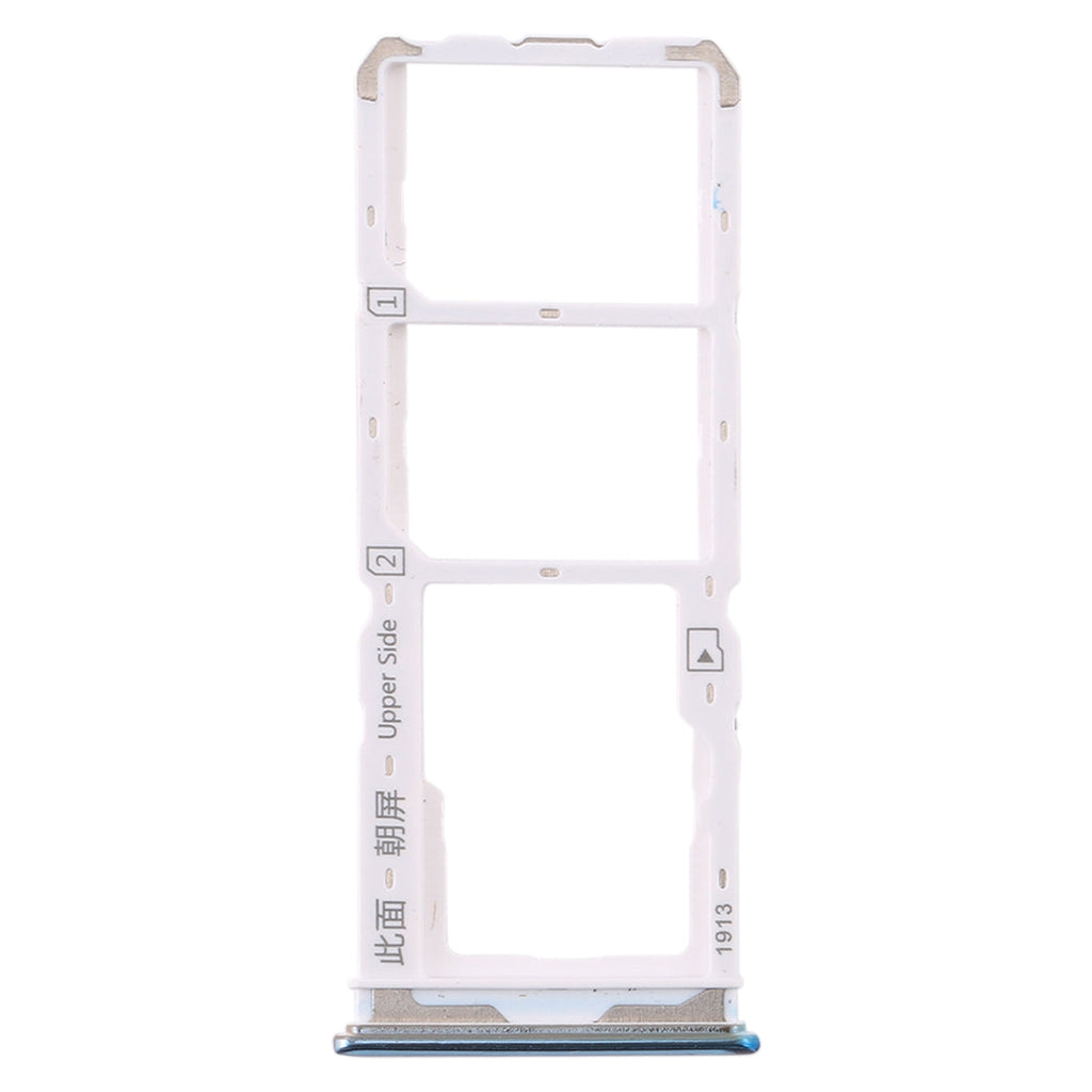 For Vivo Y7s SIM Card Tray + SIM Card Tray + Micro SD Card Tray (Green)