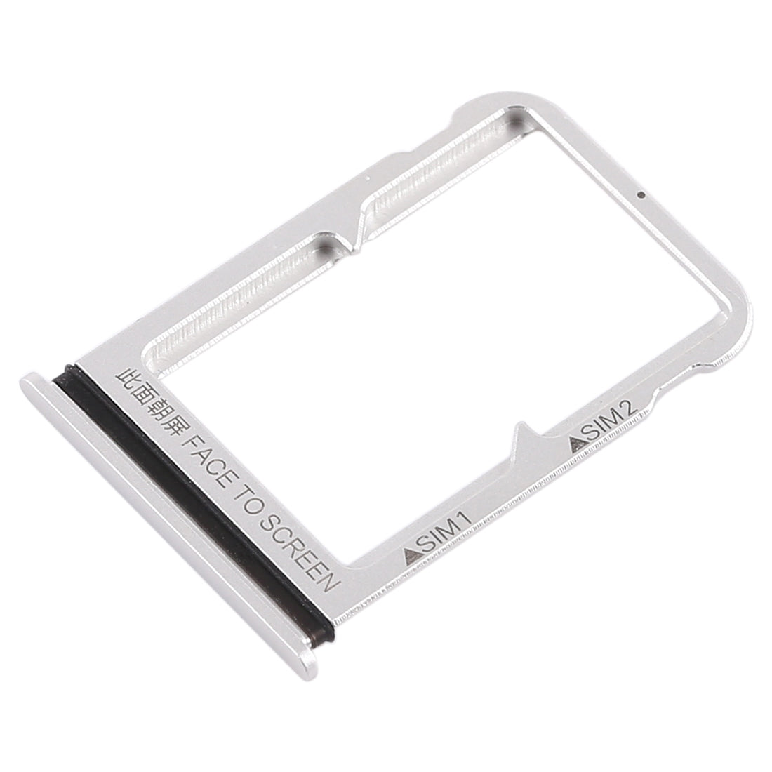 Double SIM Card Tray for Xiaomi Mi 8 (Silver)