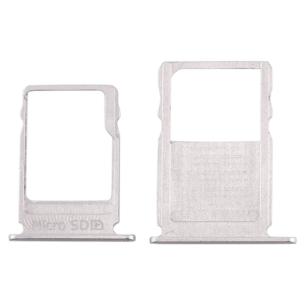 SIM Card Tray + Micro SD Card Tray for Nokia  3 TA-1020 TA-1028 TA-1032 TA-1038(Silver)
