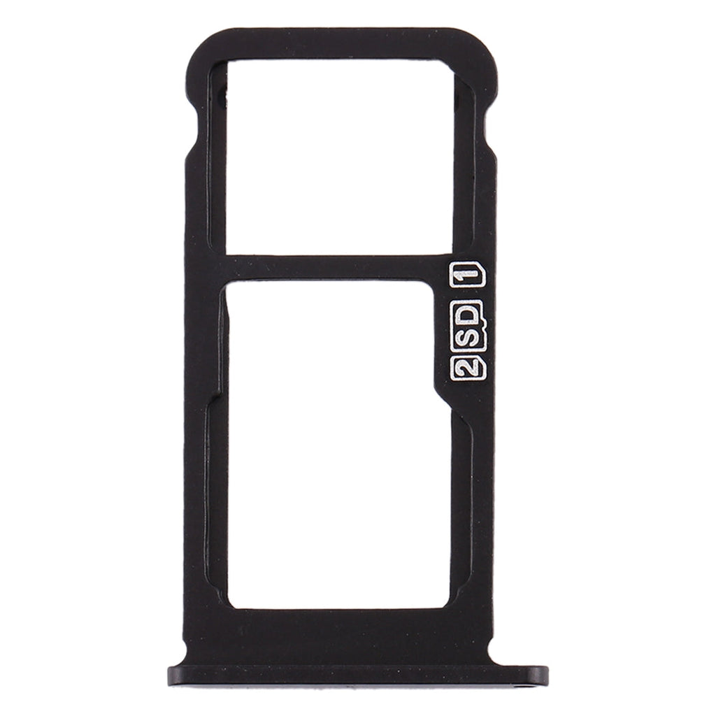 SIM Card Tray + SIM Card Tray / Micro SD Card Tray for Nokia 7.1 / TA-1100 TA-1096 TA-1095 TA-1085 TA-1097 (Black)