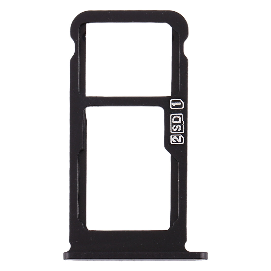 SIM Card Tray + SIM Card Tray / Micro SD Card Tray for Nokia 7.1 / TA-1100 TA-1096 TA-1095 TA-1085 TA-1097 (Black)