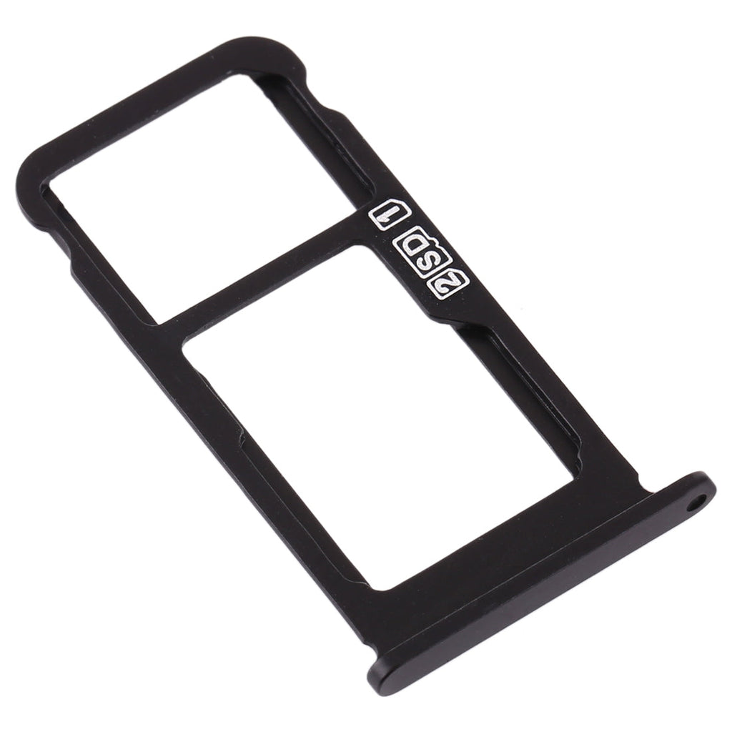 SIM Card Tray + SIM Card Tray / Micro SD Card Tray for Nokia 7.1 / TA-1100 TA-1096 TA-1095 TA-1085 TA-1097 (Black)