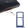 SIM Card Tray + SIM Card Tray / Micro SD Card Tray for Nokia 7.1 / TA-1100 TA-1096 TA-1095 TA-1085 TA-1097 (Blue)