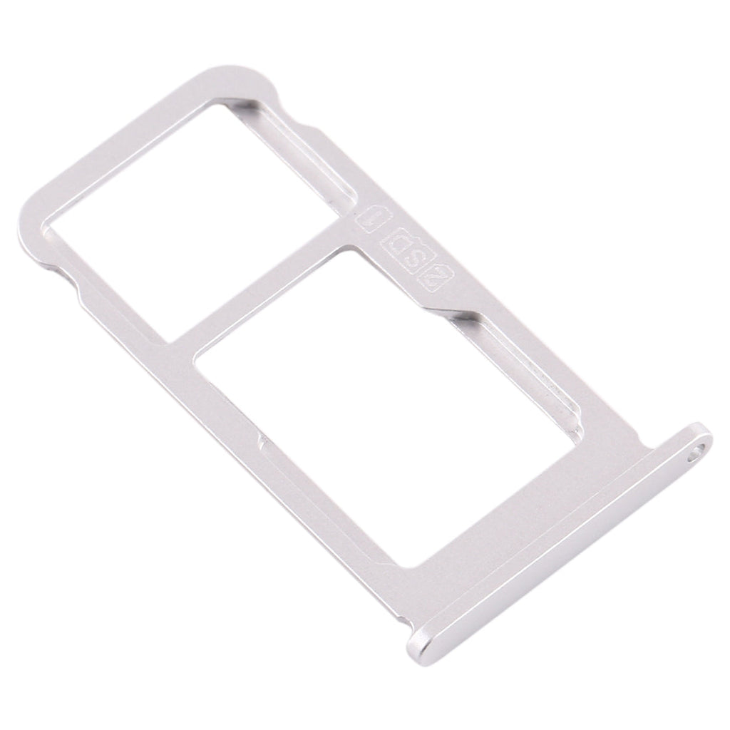 SIM Card Tray + SIM Card Tray / Micro SD Card Tray for Nokia 7.1 / TA-1100 TA-1096 TA-1095 TA-1085 TA-1097 (Silver)