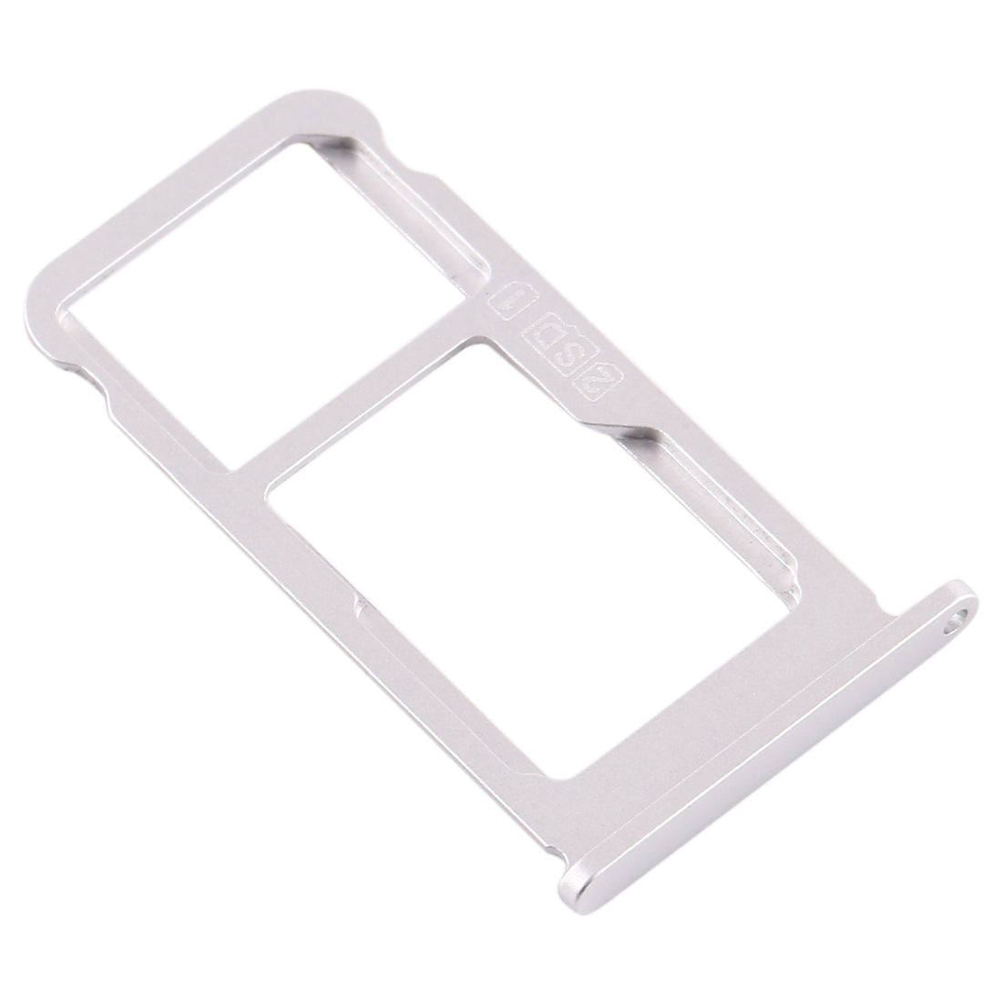 SIM Card Tray + SIM Card Tray / Micro SD Card Tray for Nokia 7.1 / TA-1100 TA-1096 TA-1095 TA-1085 TA-1097 (Silver)