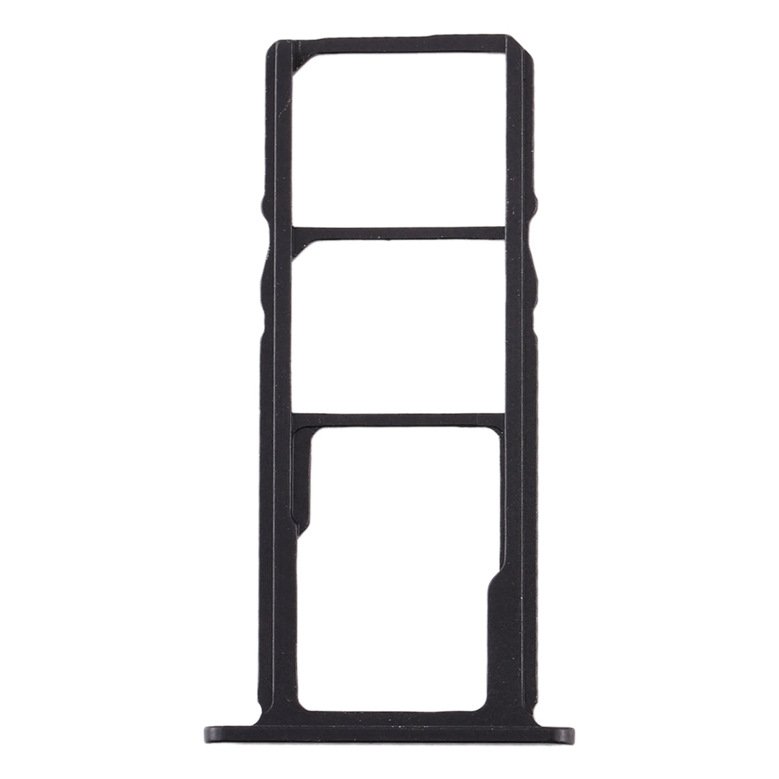 SIM Card Tray + SIM Card Tray + Micro SD Card Tray for Nokia 3.2 TA-1156 TA-1159 TA-1164 (Black)