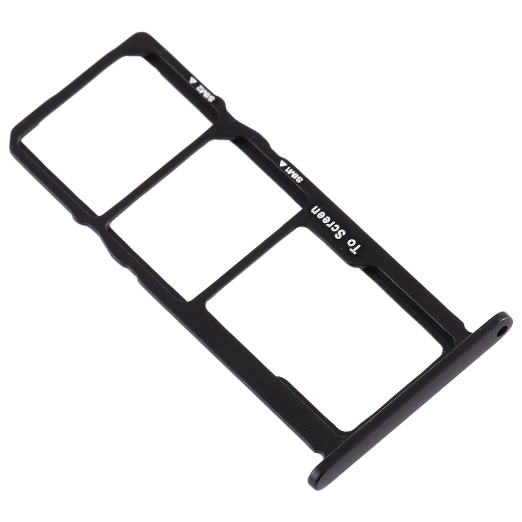 SIM Card Tray + SIM Card Tray + Micro SD Card Tray for Nokia 3.2 TA-1156 TA-1159 TA-1164 (Black)