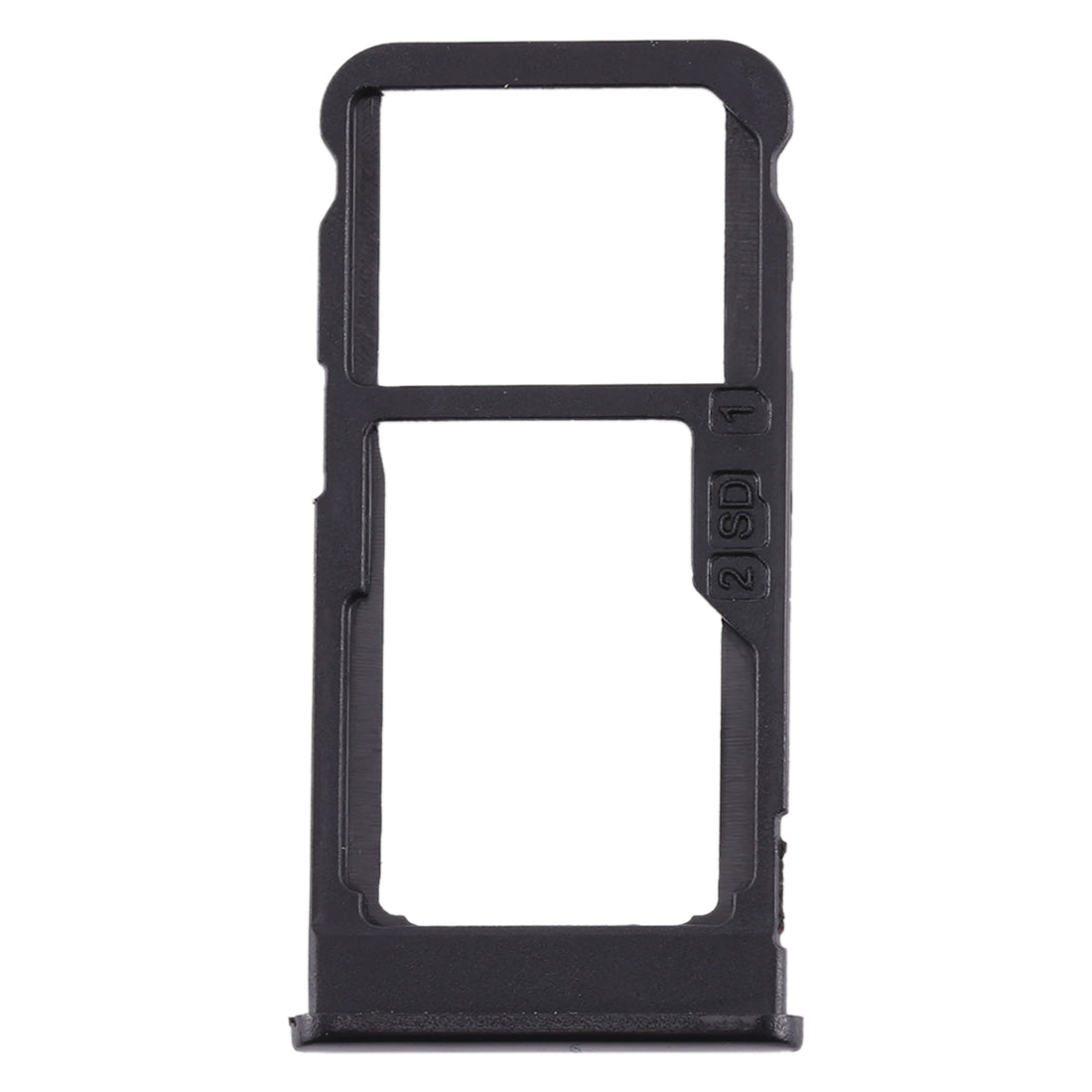 SIM Card Tray + SIM Card Tray / Micro SD Card Tray for Nokia 5.1 Plus / X5 TA-1102 TA-1105 TA-1108 TA-1109 TA-1112 TA-1120 TA-1199(Black)