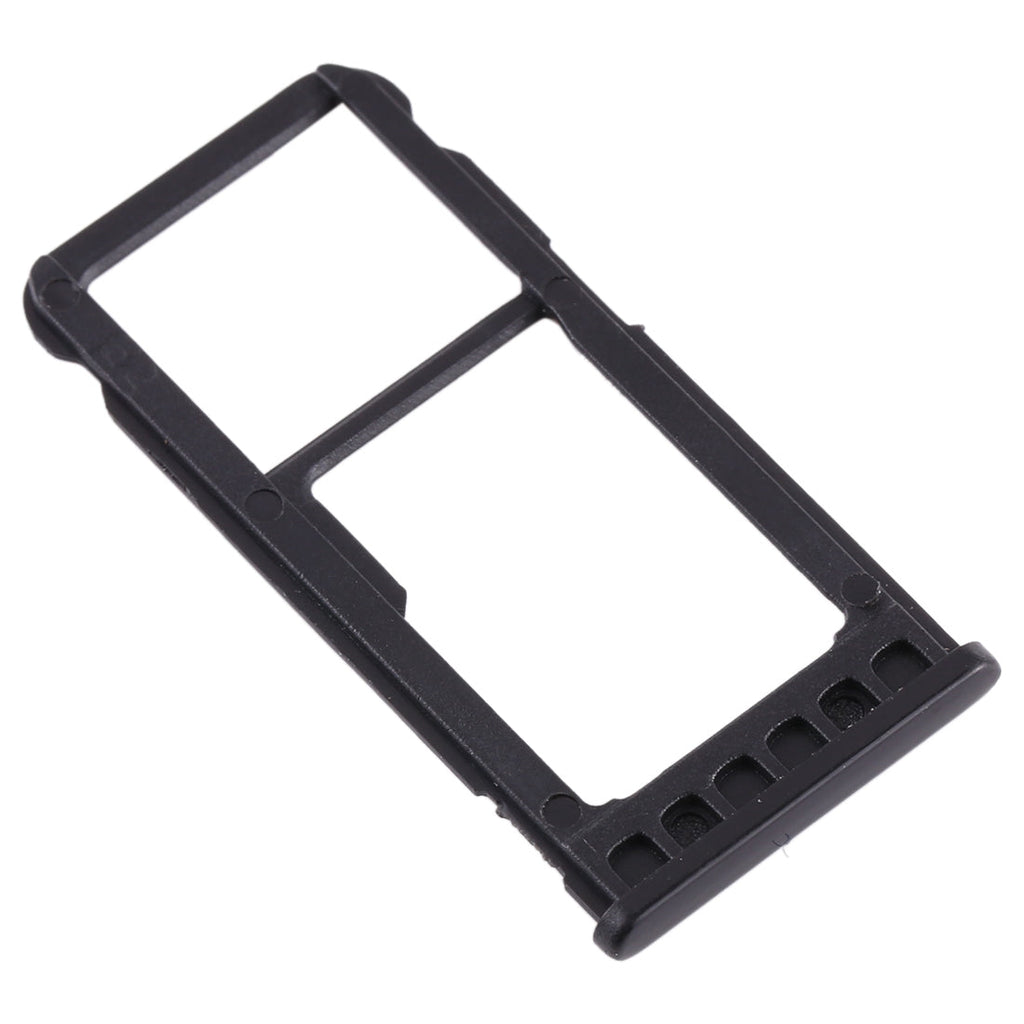 SIM Card Tray + SIM Card Tray / Micro SD Card Tray for Nokia 5.1 Plus / X5 TA-1102 TA-1105 TA-1108 TA-1109 TA-1112 TA-1120 TA-1199(Black)
