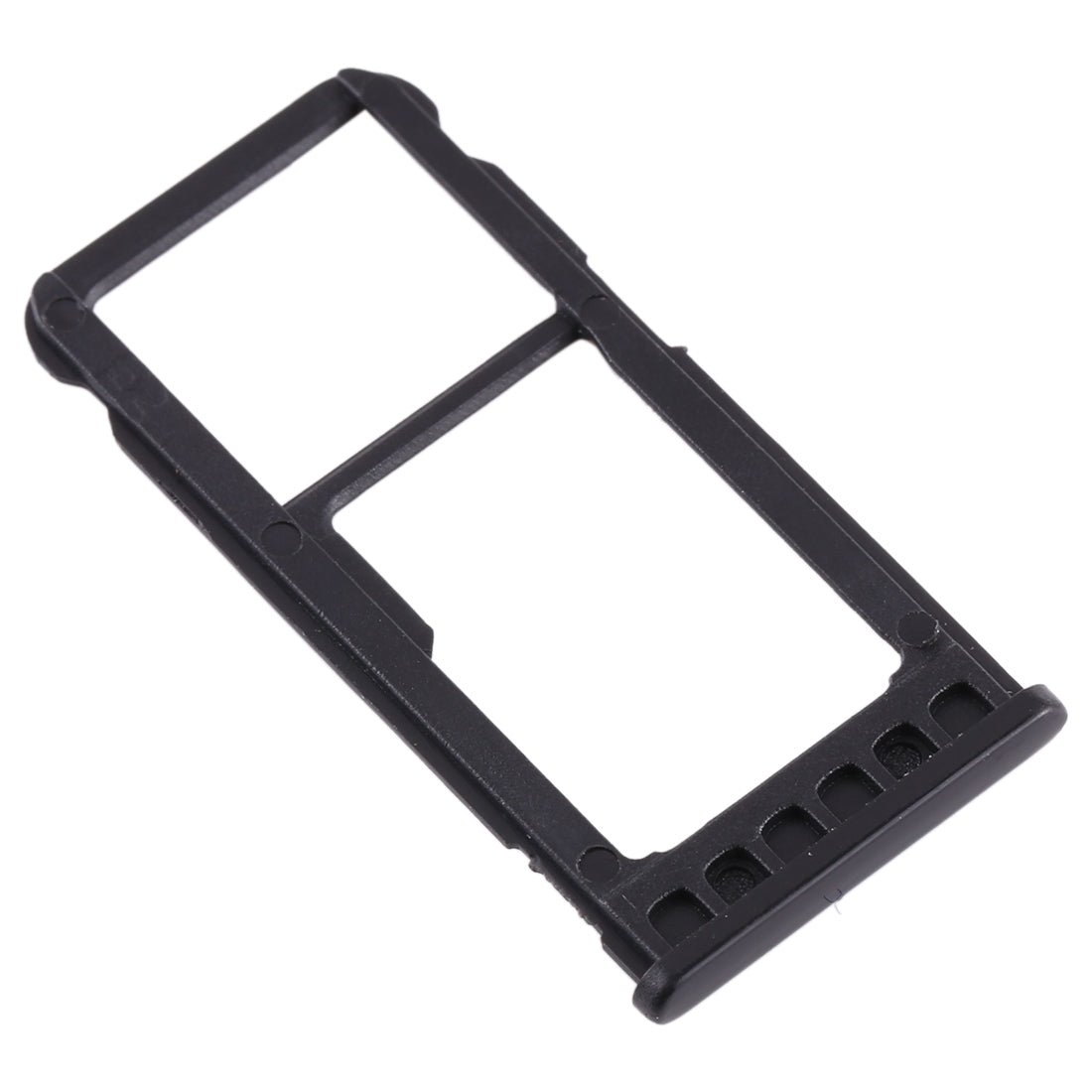 SIM Card Tray + SIM Card Tray / Micro SD Card Tray for Nokia 5.1 Plus / X5 TA-1102 TA-1105 TA-1108 TA-1109 TA-1112 TA-1120 TA-1199(Black)
