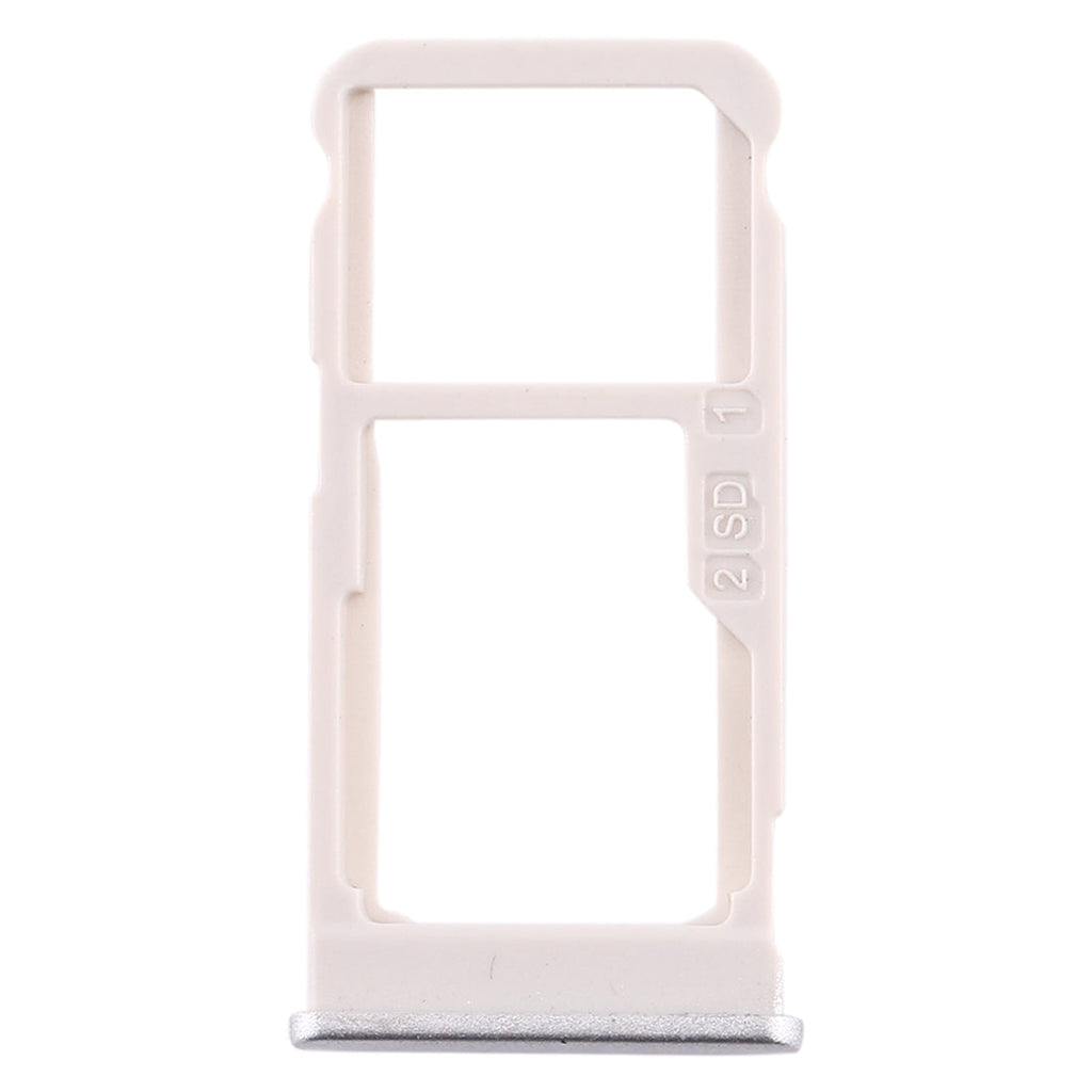 SIM Card Tray + SIM Card Tray / Micro SD Card Tray for Nokia 5.1 Plus / X5 TA-1102 TA-1105 TA-1108 TA-1109 TA-1112 TA-1120 TA-1199(Silver)