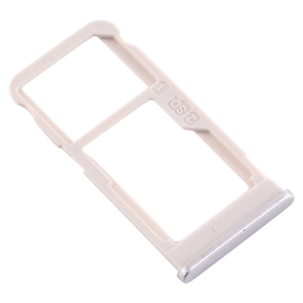 SIM Card Tray + SIM Card Tray / Micro SD Card Tray for Nokia 5.1 Plus / X5 TA-1102 TA-1105 TA-1108 TA-1109 TA-1112 TA-1120 TA-1199(Silver)