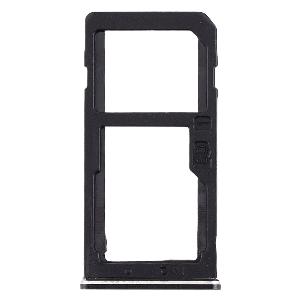 SIM Card Tray + SIM Card Tray / Micro SD Card Tray for Nokia 6 TA-1000 TA-1003 TA-1021 TA-1025 TA-1033 TA-1039 (Black)