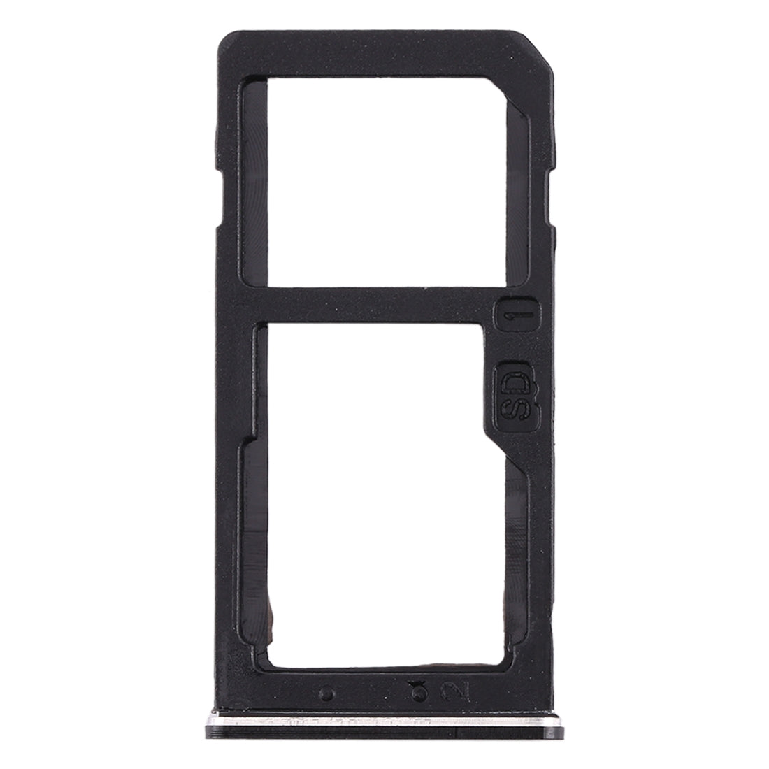 SIM Card Tray + SIM Card Tray / Micro SD Card Tray for Nokia 6 TA-1000 TA-1003 TA-1021 TA-1025 TA-1033 TA-1039 (Black)