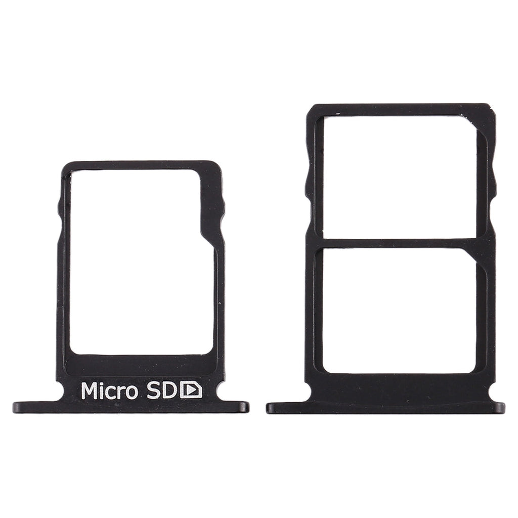 SIM Card Tray + SIM Card Tray + Micro SD Card Tray for Nokia 5 / N5 TA-1024 TA-1027 TA-1044 TA-1053 (Black)
