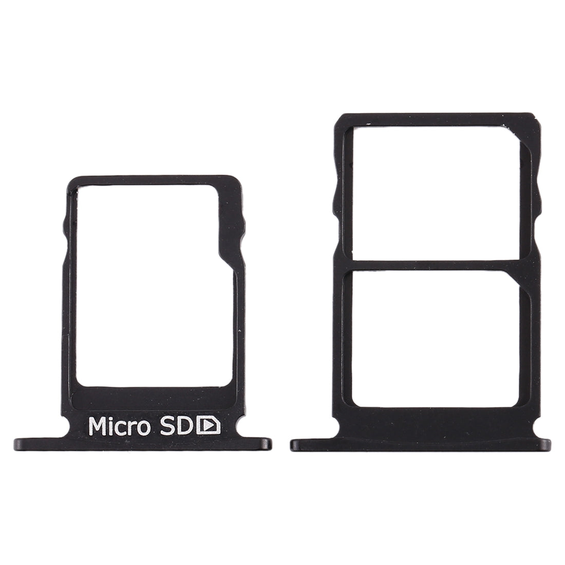 SIM Card Tray + SIM Card Tray + Micro SD Card Tray for Nokia 5 / N5 TA-1024 TA-1027 TA-1044 TA-1053 (Black)