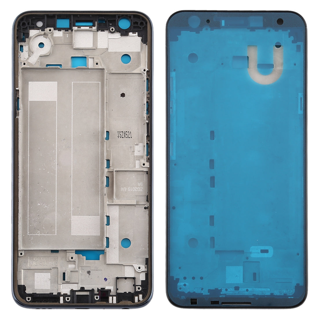 Front Housing LCD Frame Bezel Plate for LG K40 / K12+ K12 Plus / X4 2019 X420EM X420BMW X420EMW X420HM X420 X420N (Single SIM Version)(Blue)
