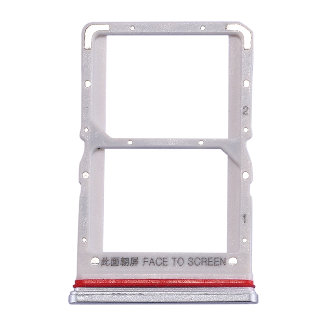 SIM Card Tray + SIM Card Tray for Xiaomi Redmi K30 5G(Silver)