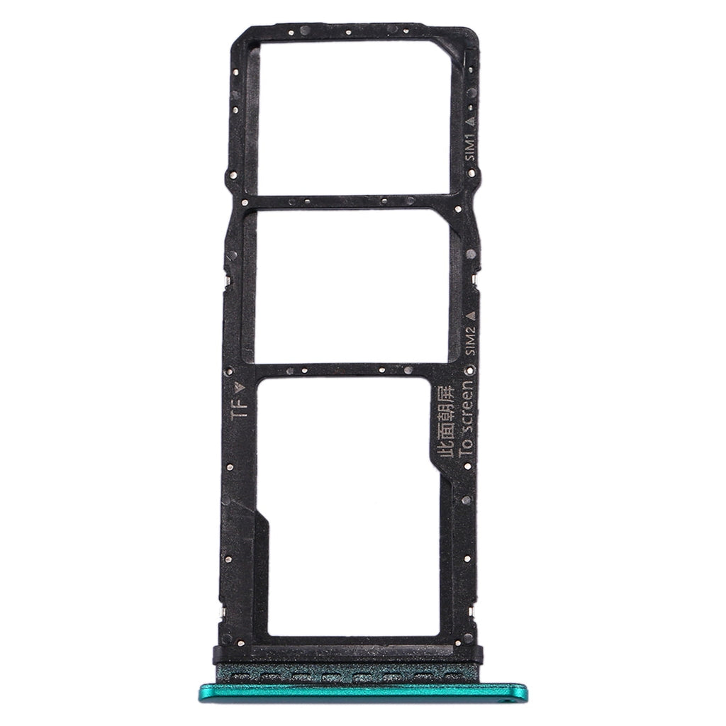 SIM Card Tray + SIM Card Tray + Micro SD Card Tray for Huawei P40 Lite E / Enjoy 10(Green)