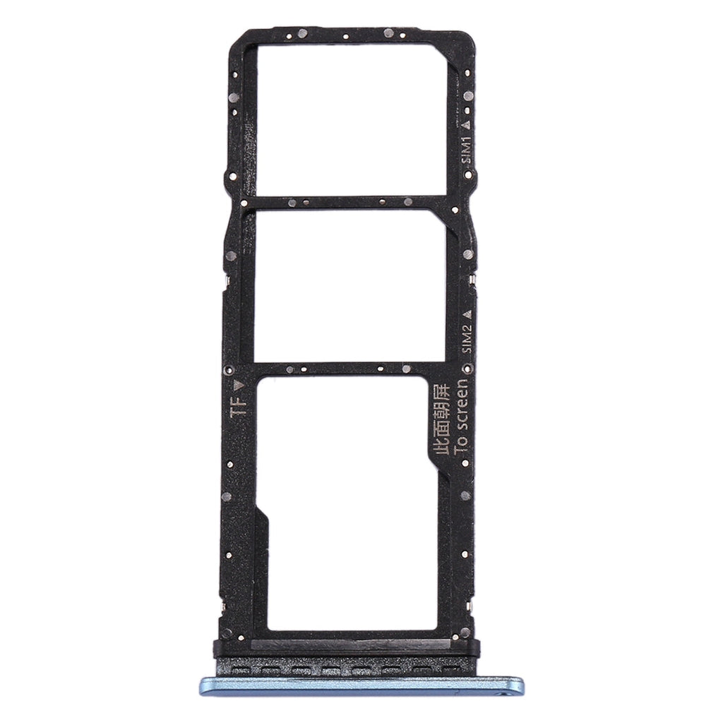 SIM Card Tray + SIM Card Tray + Micro SD Card Tray for Huawei P40 Lite E / Enjoy 10(Blue)