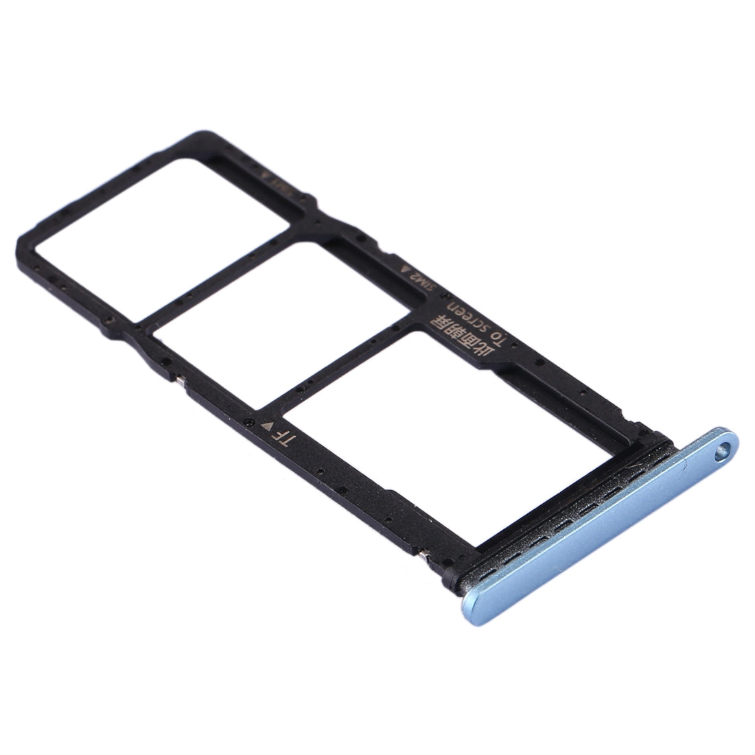 SIM Card Tray + SIM Card Tray + Micro SD Card Tray for Huawei P40 Lite E / Enjoy 10(Blue)