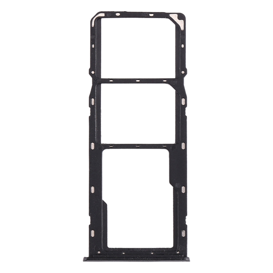 For OPPO Realme 5 SIM Card Tray + SIM Card Tray + Micro SD Card Tray (Black)