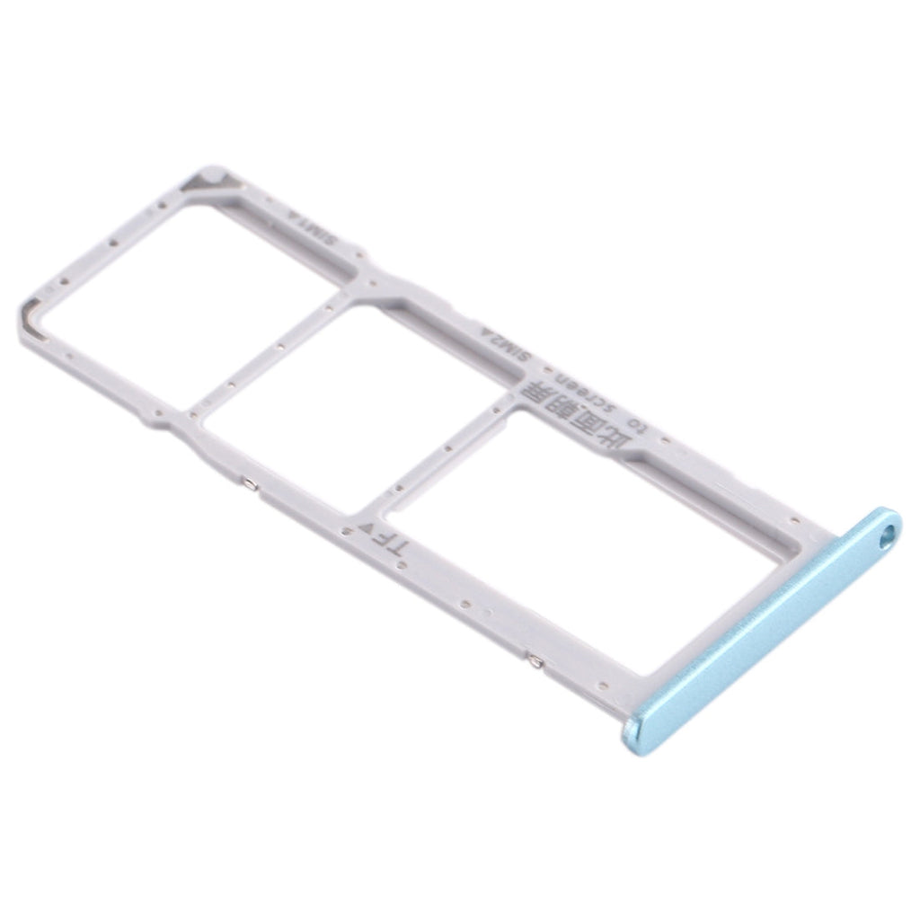 SIM Card Tray + SIM Card Tray + Micro SD Card Tray for Huawei Enjoy 10e / Honor Play 9A (Blue)