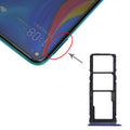 SIM Card Tray + SIM Card Tray + Micro SD Card Tray for Huawei Enjoy 10 / Honor Play 3 (Dark Blue)