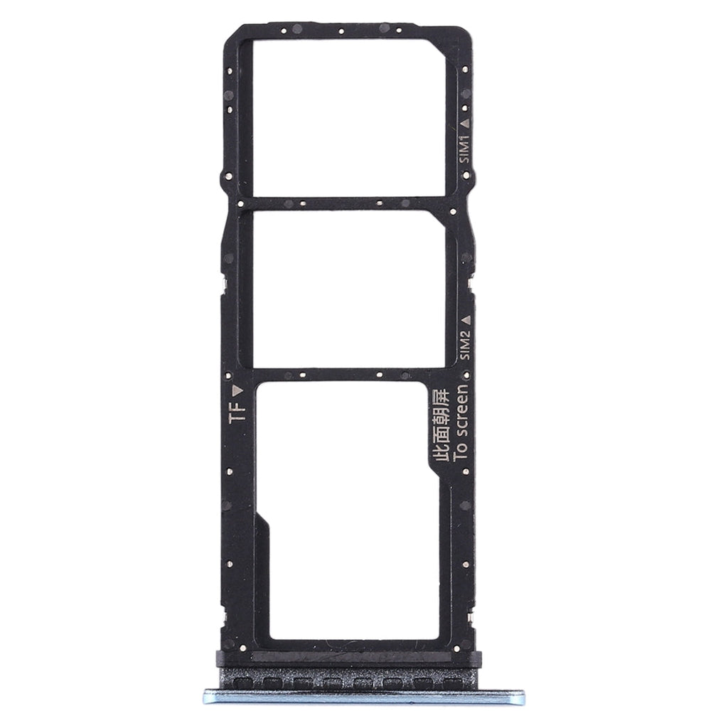 SIM Card Tray + SIM Card Tray + Micro SD Card Tray for Huawei Enjoy 10 / Honor Play 3 (Blue)
