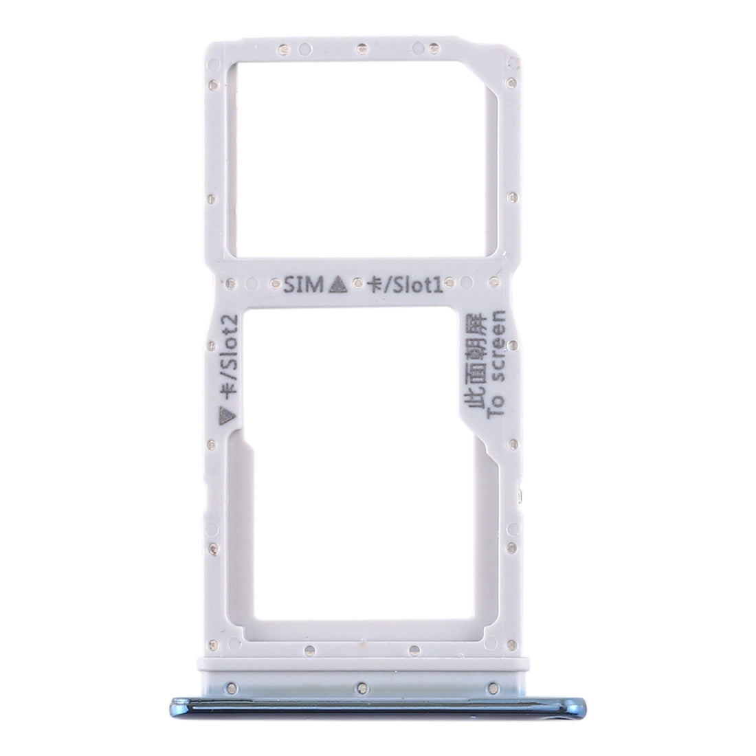 SIM Card Tray + SIM Card Tray / Micro SD Card Tray for Huawei Enjoy 10 Plus (Blue)