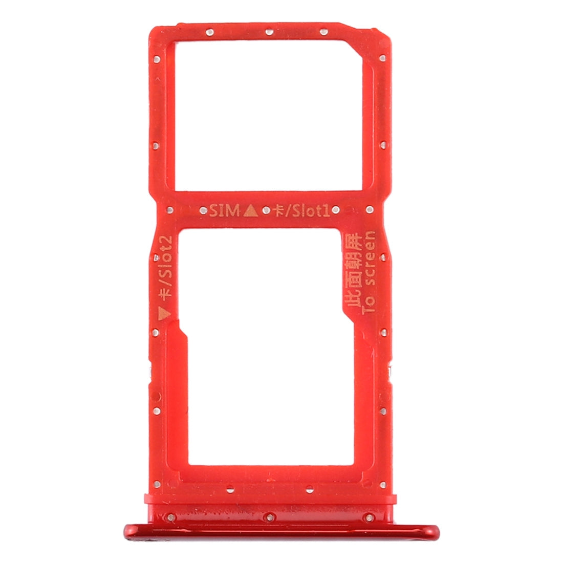 SIM Card Tray + SIM Card Tray / Micro SD Card Tray for Huawei Enjoy 10 Plus (Red)