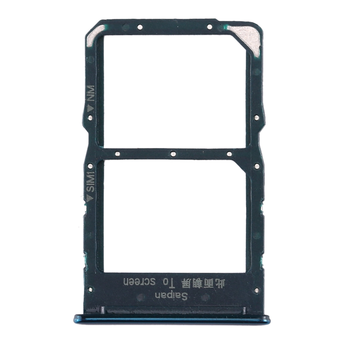SIM Card Tray + NM Card Tray for Huawei Nova 5z / Nova 5i Pro (Green)