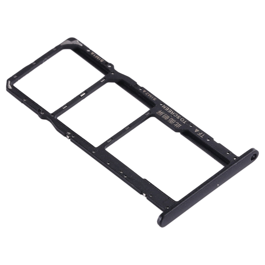 SIM Card Tray + SIM Card Tray + Micro SD Card Tray for Huawei Honor Play 3e (Black)