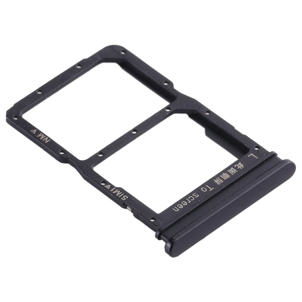 SIM Card Tray + NM Card Tray for Huawei Honor 20 Lite (Black)