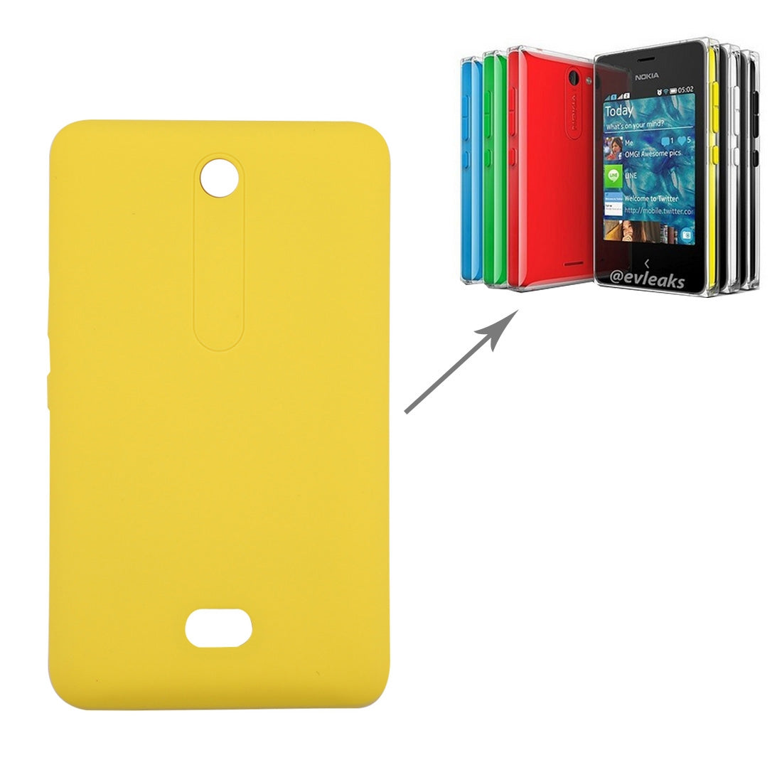 Battery Back Cover for Nokia Asha 501 (Yellow)