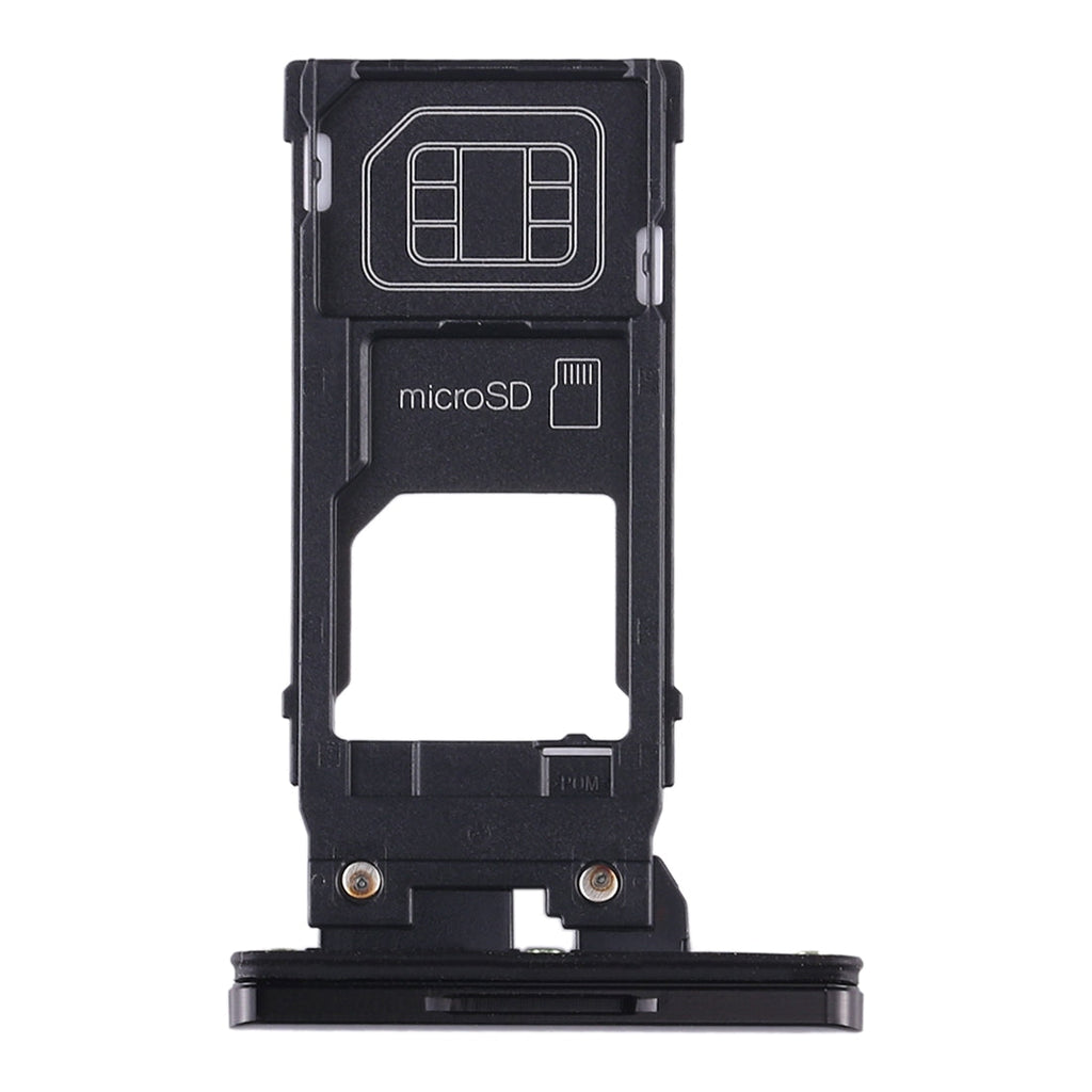 SIM Card Tray + Micro SD Card Tray for Sony Xperia XZ3(Black)