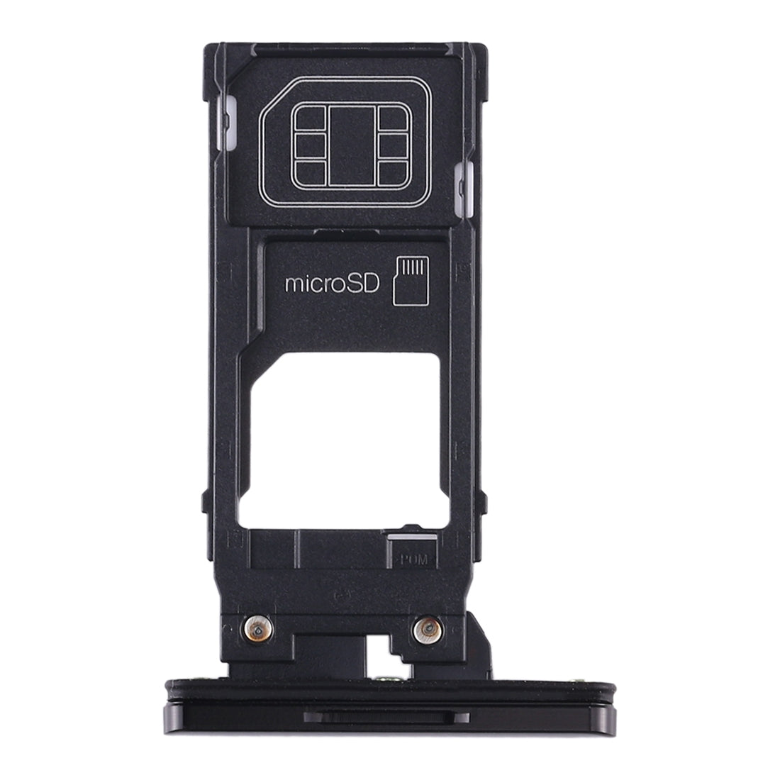 SIM Card Tray + Micro SD Card Tray for Sony Xperia XZ3(Black)