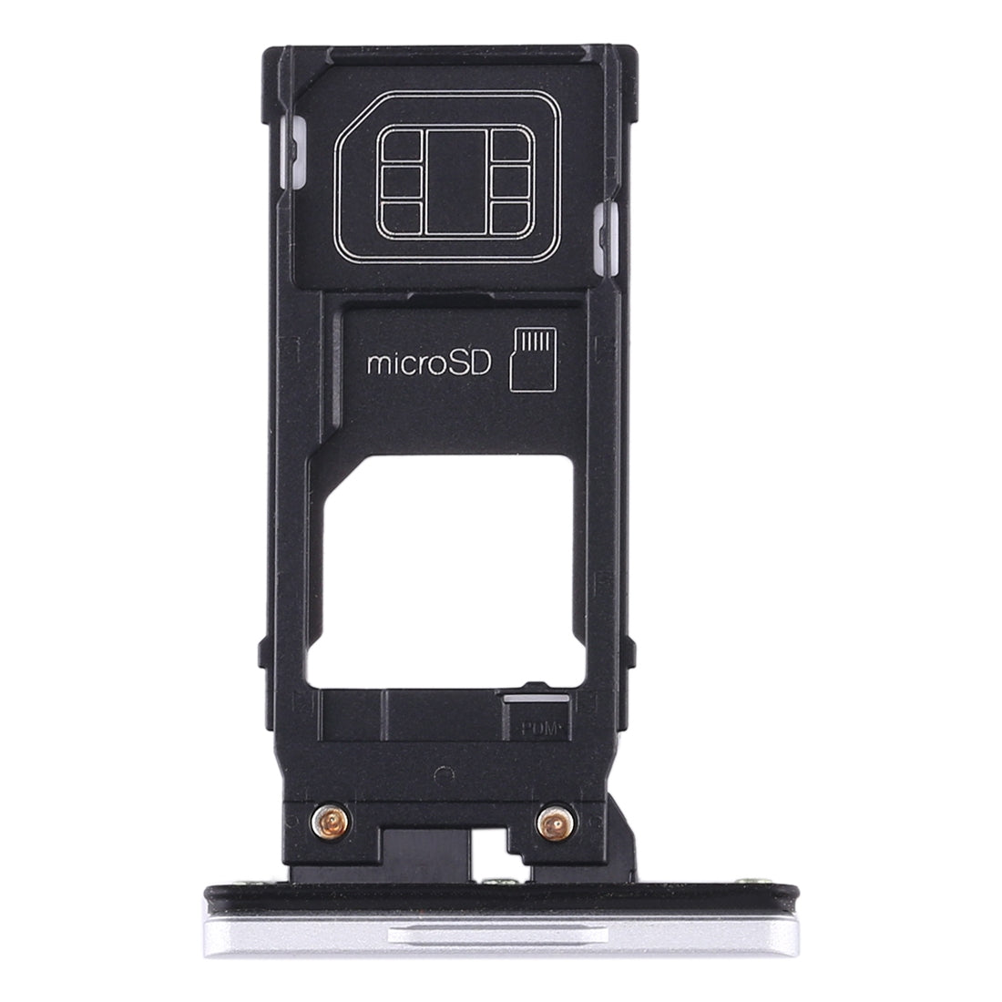 SIM Card Tray + Micro SD Card Tray for Sony Xperia XZ3(White)
