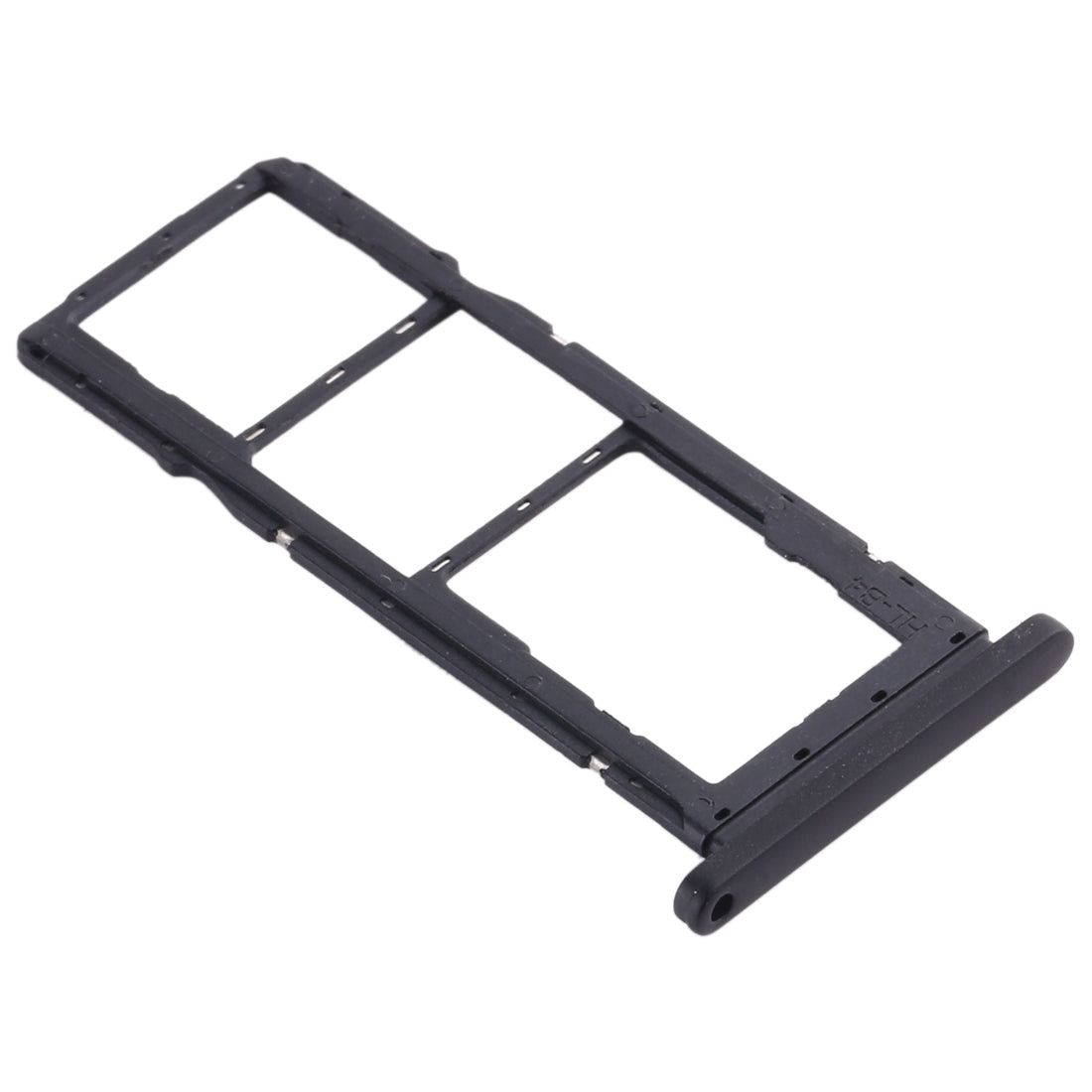 SIM Card Tray + SIM Card Tray + Micro SD Card Tray for Nokia 7.2 / 6.2 TA-1196 TA-1198 TA-1200 TA-1187 TA-1201(Black)