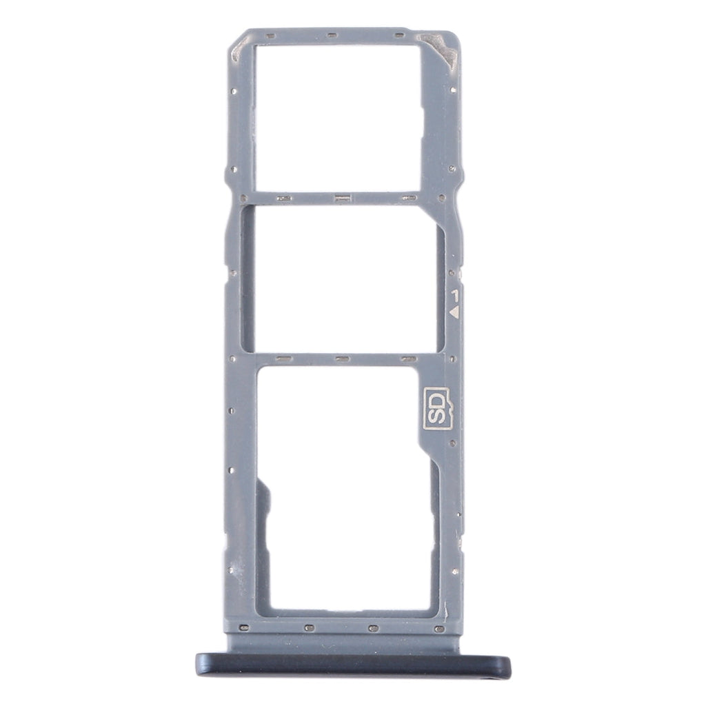 SIM Card Tray + SIM Card Tray + Micro SD Card Tray for Nokia 7.2 / 6.2 TA-1196 TA-1198 TA-1200 TA-1187 TA-1201(Silver)
