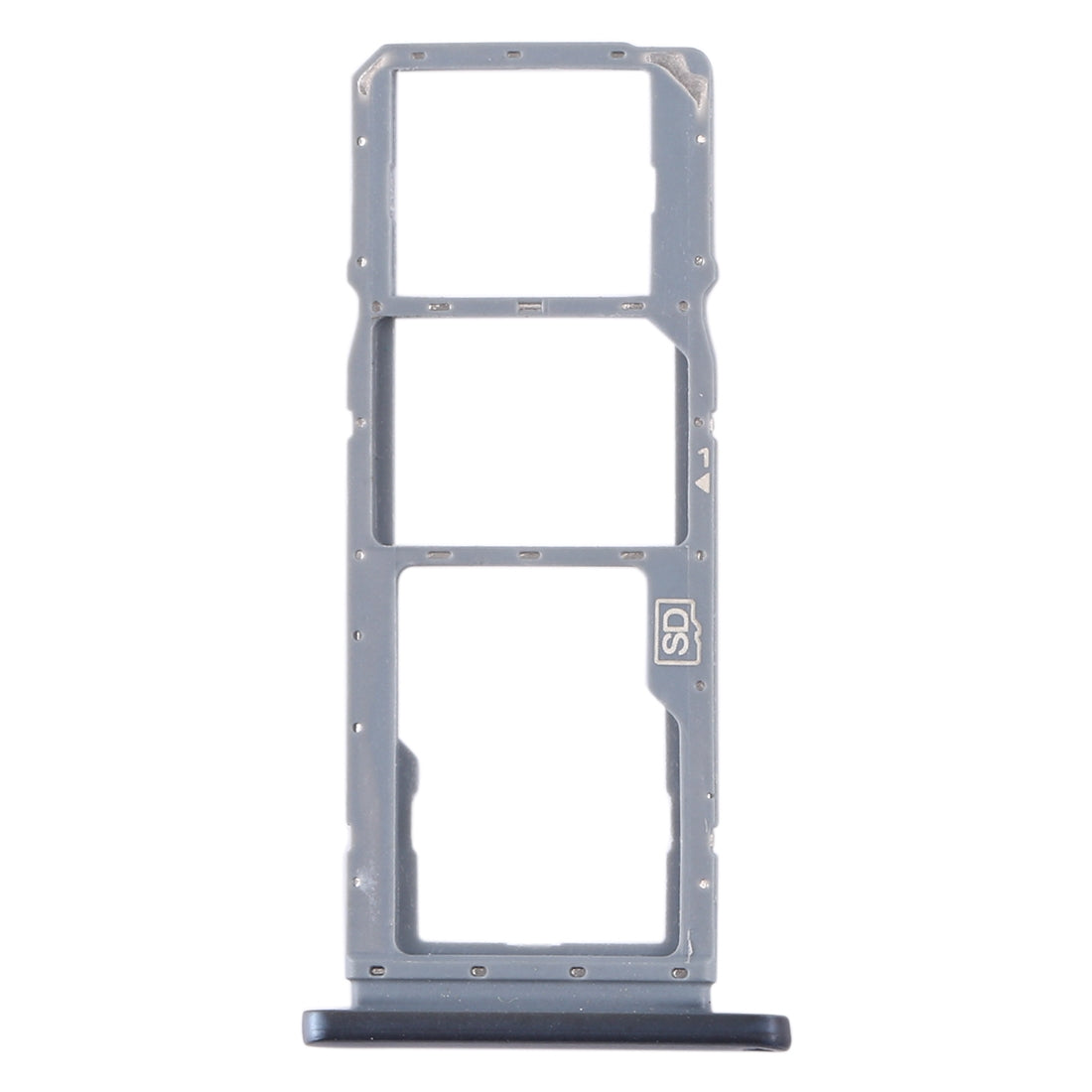 SIM Card Tray + SIM Card Tray + Micro SD Card Tray for Nokia 7.2 / 6.2 TA-1196 TA-1198 TA-1200 TA-1187 TA-1201(Silver)
